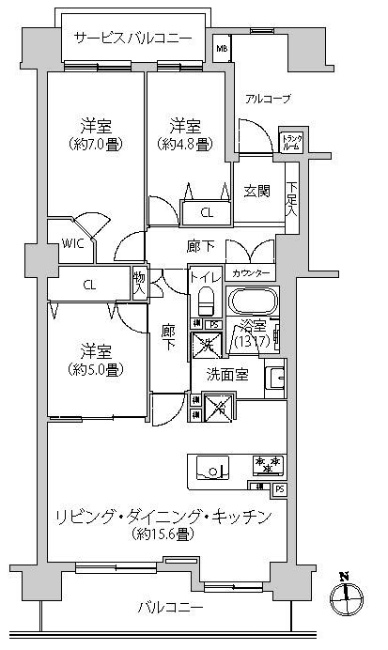 グランヒルズ東府中フォルトナード間取り