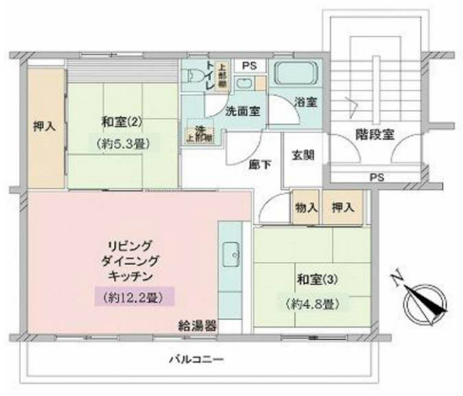 車返団地3街区(白糸台4)間取り
