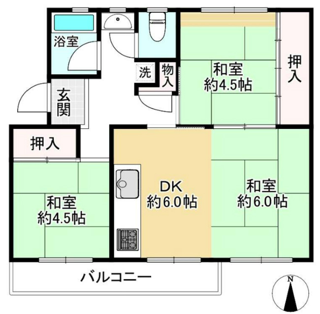 車返団地1街区(白糸台5)間取り