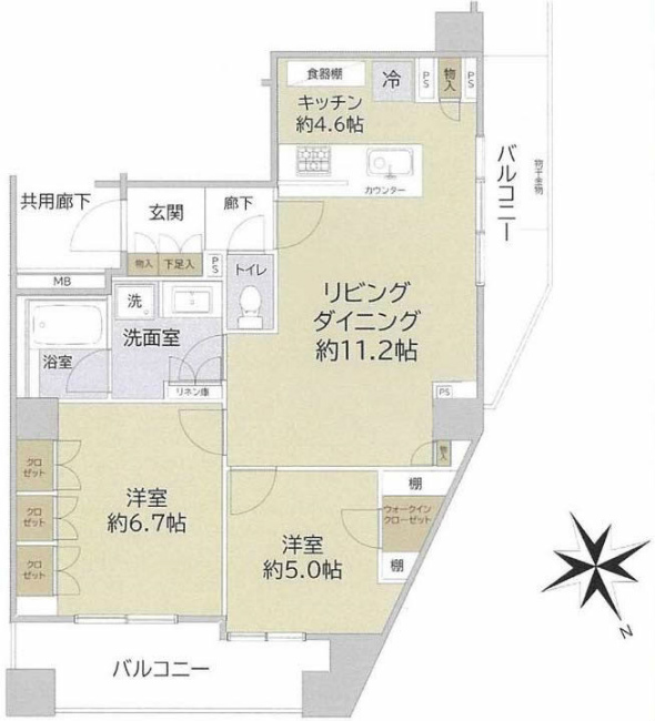 プレミアムレジデンス府中西府駅前間取り