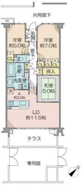 リビオ武蔵野台ヴェールフィーネ間取り