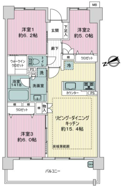 アデニウム府中武蔵野台間取り