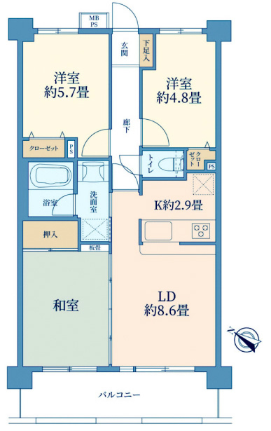 ライオンズマンション府中中河原間取り