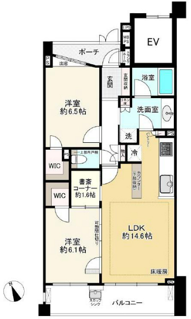 ライオンズ府中武蔵野台間取り