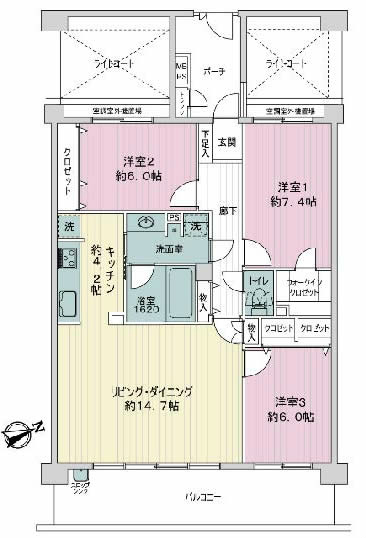 クリオ府中白糸台壱番館間取り