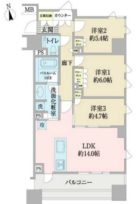 アトラスタワー府中間取り