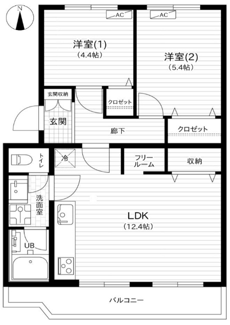 車返団地1街区(押立町2)間取り