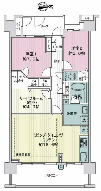 エフユニバース間取り