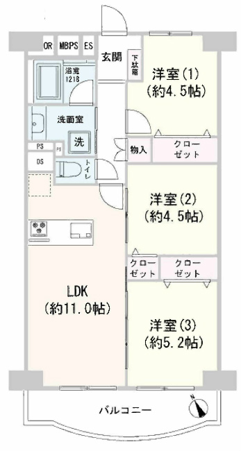 ヴェルドミール多摩川間取り