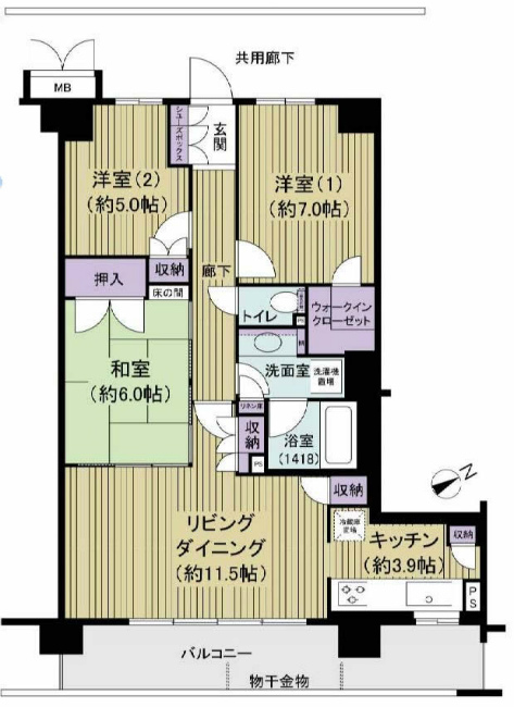 サンマンションアトレ府中間取り