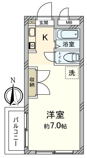 スカイコート府中間取り