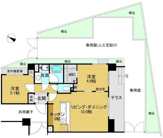 ライオンズマンション中河原間取り