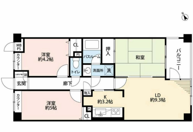 ライオンズマンション京王中河原間取り