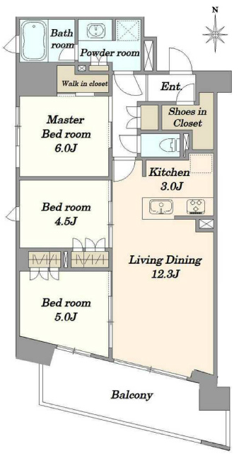 レーベン府中若松町DUASS間取り
