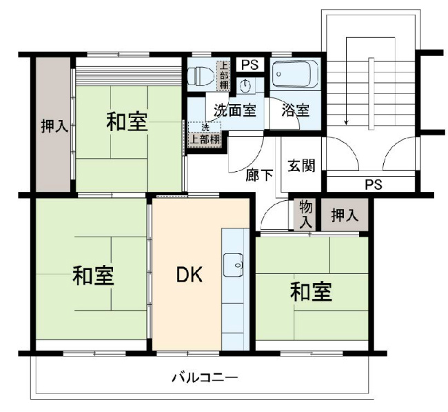 車返団地3街区(押立町1)間取り