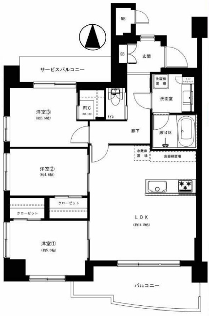 ミオカステーロ府中紅葉丘間取り