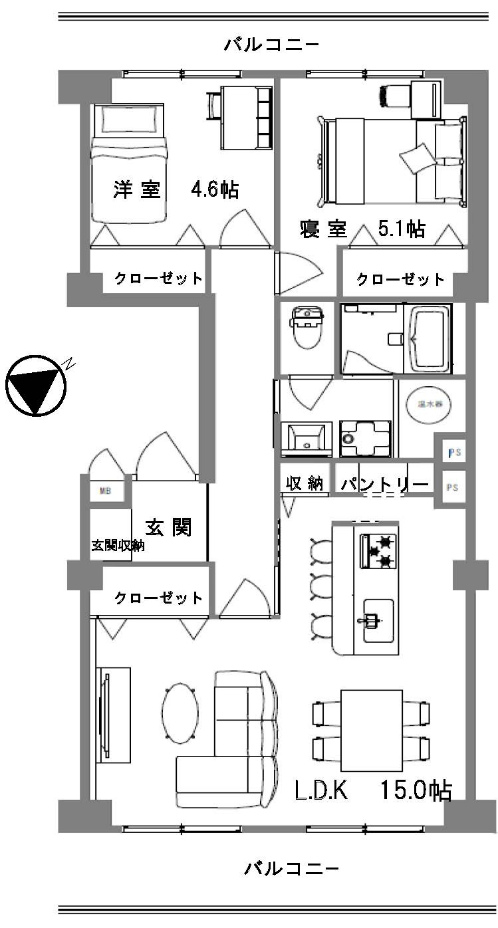 プライムむさしの台間取り