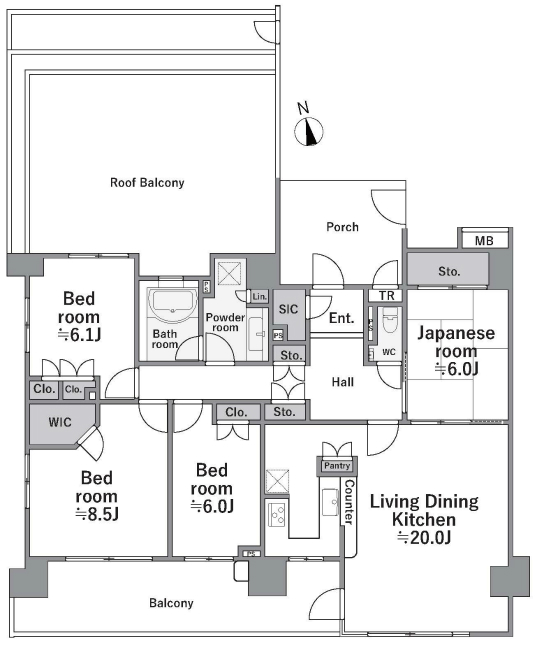 ラヴィラ府中多摩川間取り