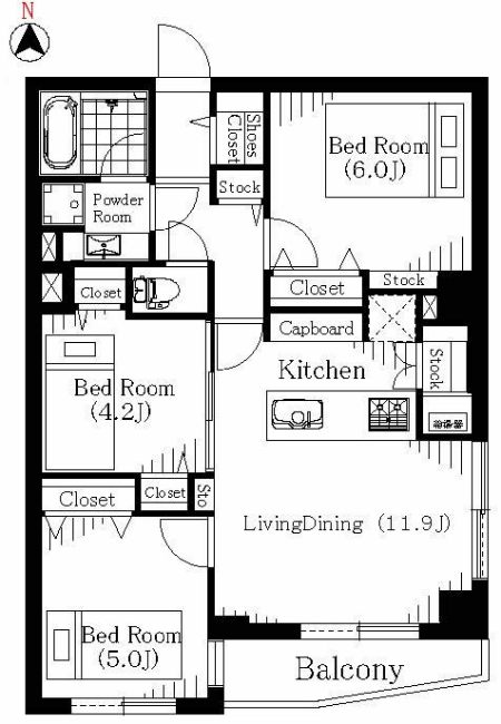 府中ハイツ間取り