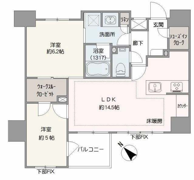 クリオ府中本町ブライトマークス間取り