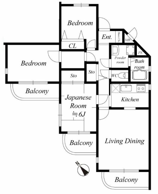 レヂオンス東府中間取り