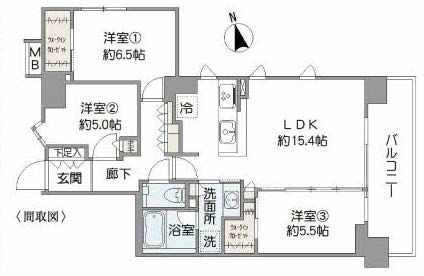 シティハウス東府中ステーションコート間取り