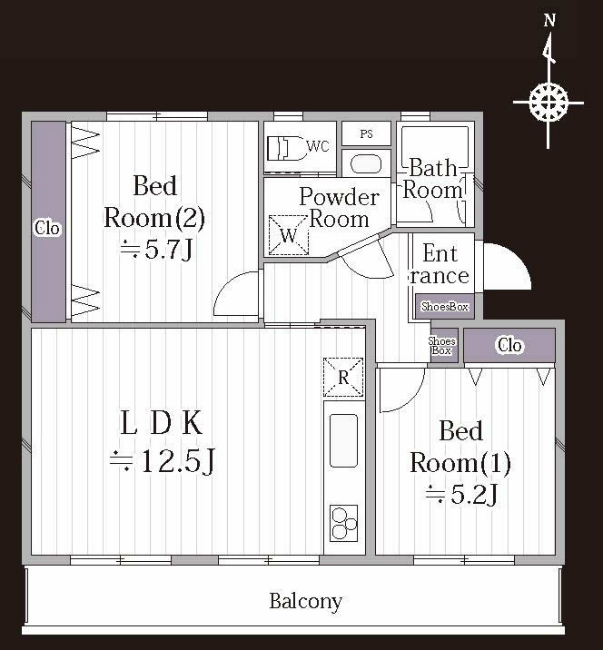 車返団地3街区(押立町1)間取り