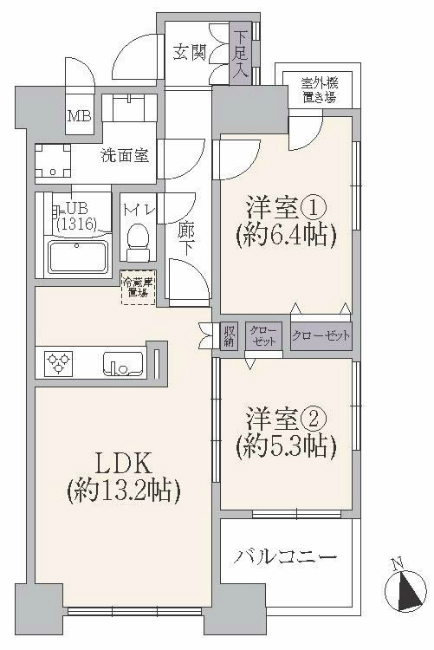 サンヴェール府中間取り