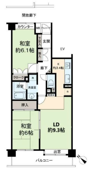府中中河原パークホームズ間取り