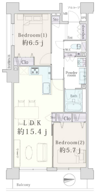 府中パークホームズ間取り