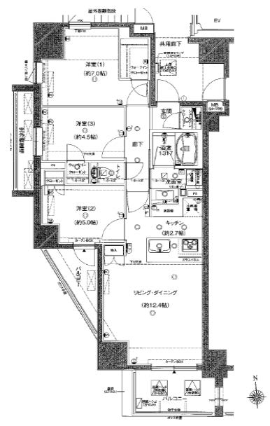 プレシス府中リヴェスタ間取り