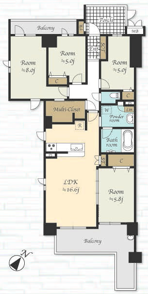 ルネファンタグラーレ府中是政間取り