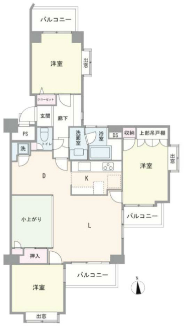 プライム府中武蔵野台第2間取り