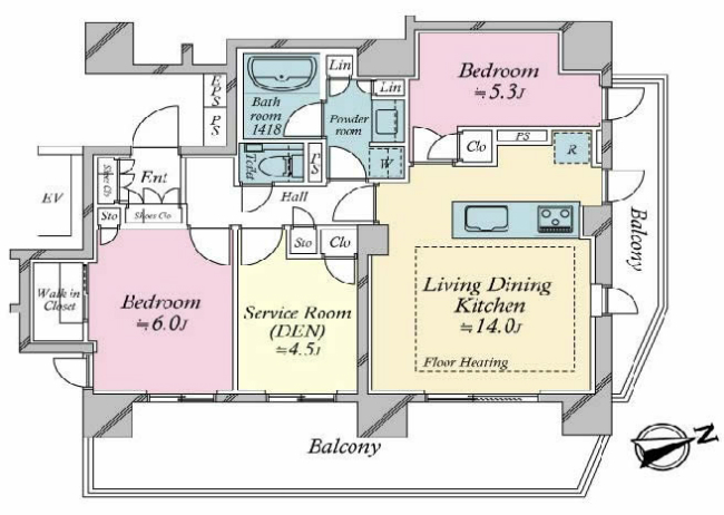 プレシス府中エンティア間取り