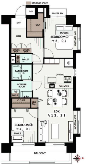 ダイナシティ府中間取り