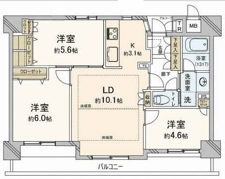 ルネサンスフォルム府中間取り