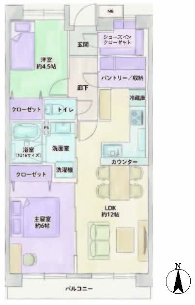 府中グリーンハイツ（晴見町１）3号棟間取り