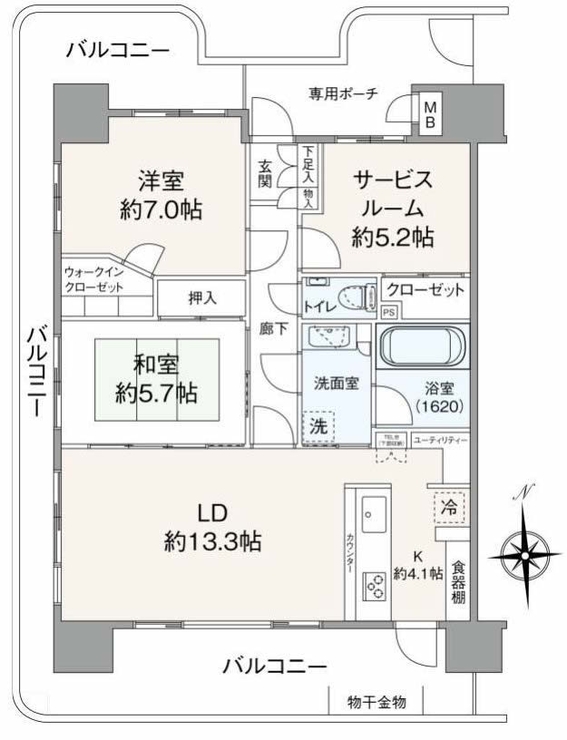 ミオカステーロ府中宮町間取り
