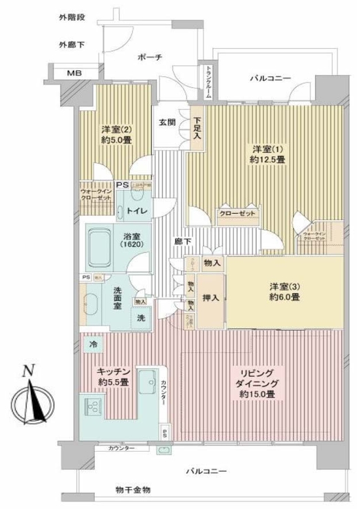 エフユニバース間取り