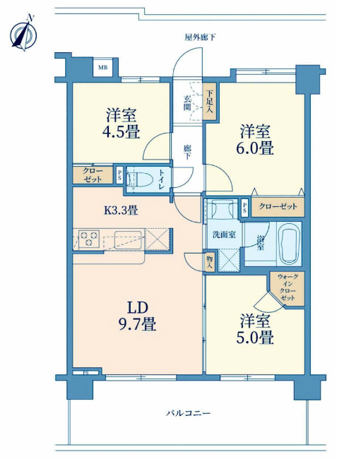 ネクステージ飛田給（武蔵野台駅・M-48887）の間取り図