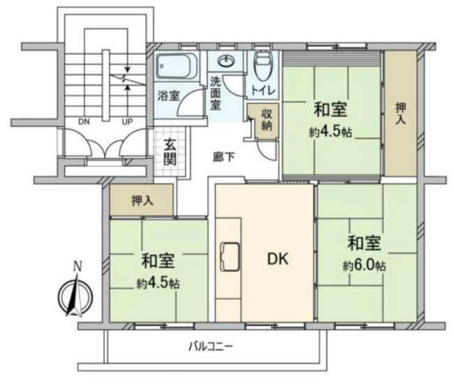 車返団地1街区(押立町2)（武蔵野台駅・M-49235）の間取り図