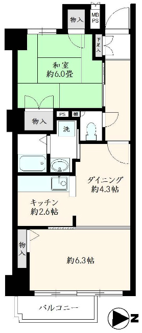 モンシャトーラポール多摩（多磨駅・M-49544）の間取り図