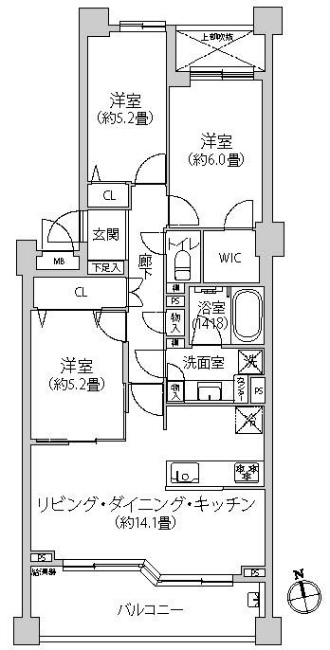 ラヴィドール府中武蔵野台（M-49574）の間取り図