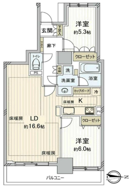 グランタワー府中ラアヴェニュー（M-49636）の間取り図