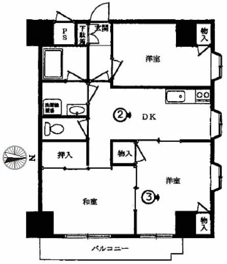 サンピア（若松町１）（東府中駅・M-49738）の間取り図