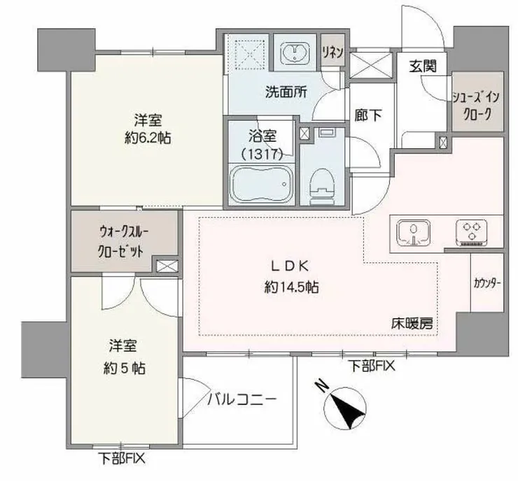 クリオ府中本町ブライトマークス（M-49775）の間取り図