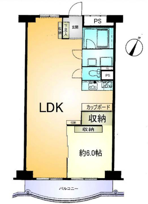 ヴェルドミール多摩川（中河原駅・M-49800）の間取り図