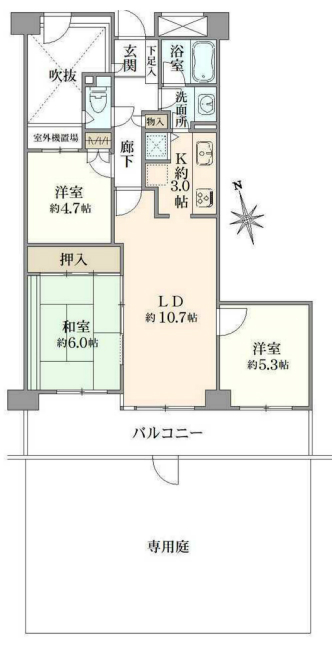 府中天神町パークホームズ（M-49801）の間取り図