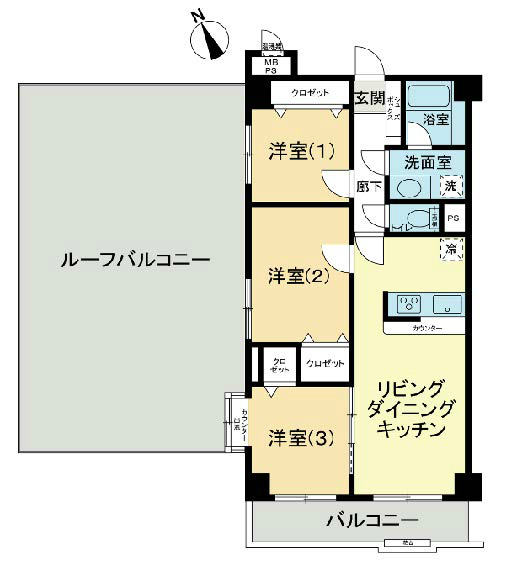 ライオンズマンション府中の丘（西府駅・M-49807）の間取り図
