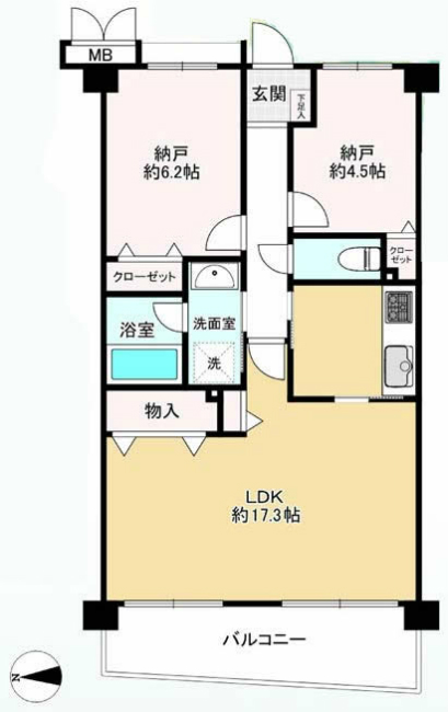 ベルシャトゥ府中是政（M-49819）の間取り図